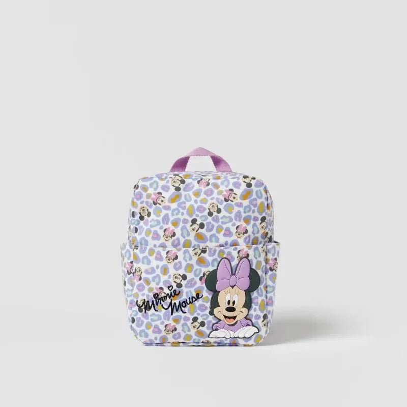 Mochila de moda con dibujos animados de Mickey Mouse de Disney, mochila escolar de lona de Minnie para mujer, mochila de gran capacidad a la moda, mochila para niñas