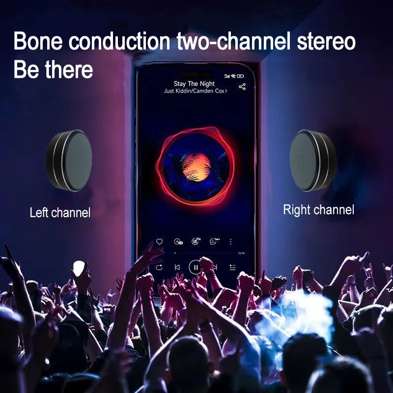 Altavoz inalámbrico de conducción ósea con ventosa, sonido TWS de alta fidelidad, graves mejorados, bucle portátil, resonancia y audio dinámico.