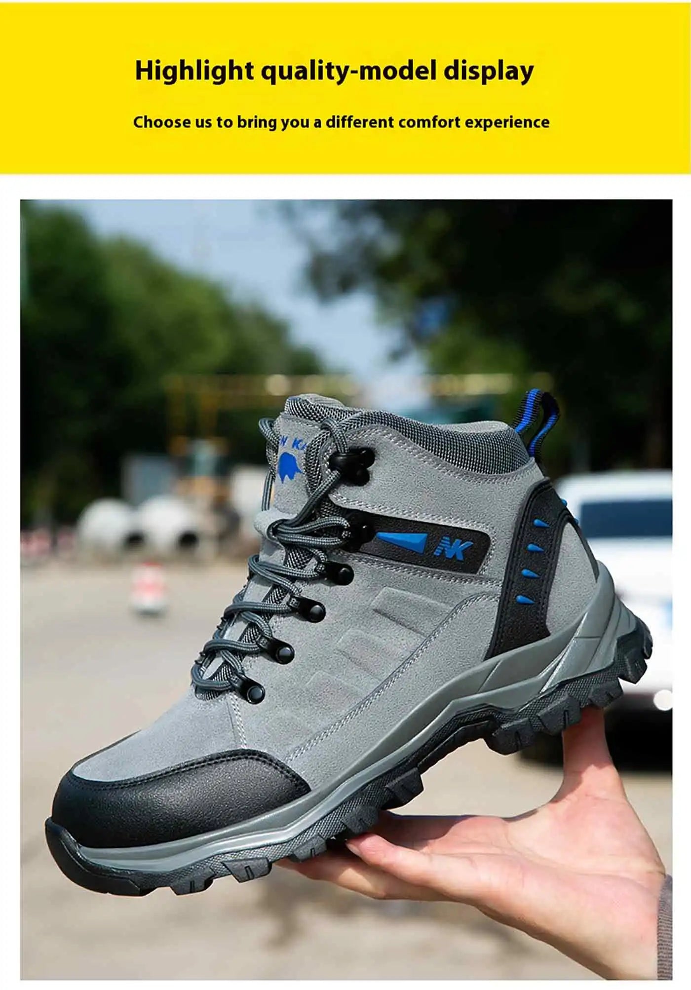 Los nuevos zapatos de protección laboral son anti-aplastamiento y anti-perforación, calzado cómodo y resistente para hombre, para otoño e invierno, ideal para la construcción.