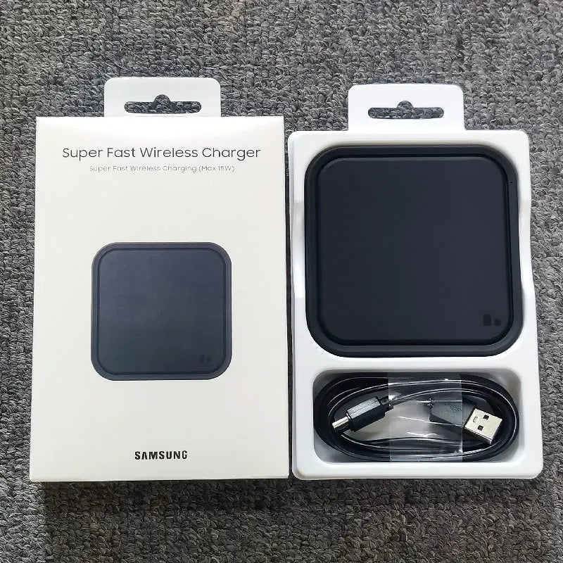 Base de carga inalámbrica rápida Samsung de 15 W para Galaxy S20 S21 S22 S23 S24 S8 S9 S10 Plus Note 20 Ultra 9 8 Z Flip Fold 6 5 4 3 2
