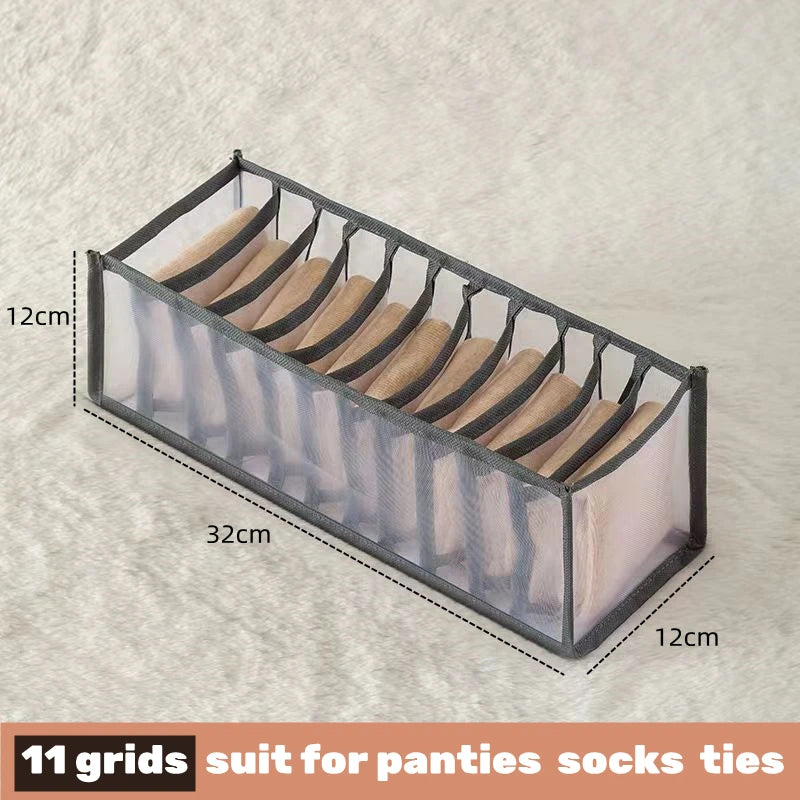 Organizador para ropa interior, calcetines, sujetadores, pantalones, bufandas, corbatas, caja de almacenamiento, organizador de ropa para vaqueros, divisores para cajones, organizador de ropa