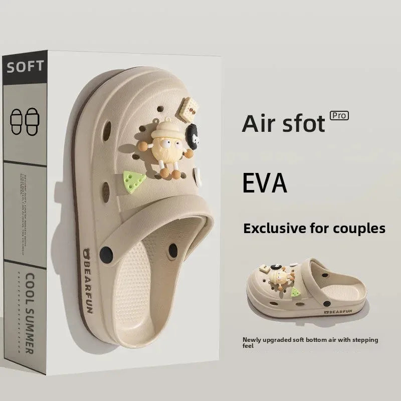 Zapatos de verano para mujer, antideslizantes, con dibujos animados, suela gruesa y suave de EVA, ¡oferta de temporada!