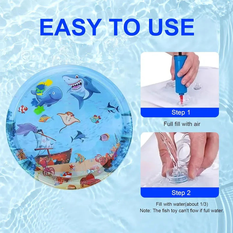 Esterilla de agua sensorial inflable gruesa para gatos, suministros para mascotas, esterilla de limpieza y refrigeración, accesorios de verano para gatos.