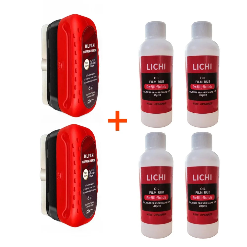 Cepillo limpiador de película de aceite para parabrisas de coche, 120 ml, hidrofóbico, para eliminar la película de aceite de los cristales.