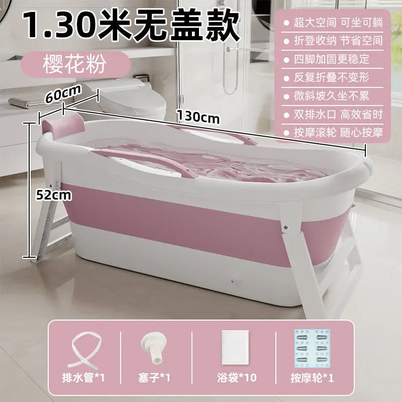 Cubo de baño grande y grueso que puede sentarse y acostarse Artefacto doméstico Bañera plegable para adultos Lavabo de baño para adultos Sudor por todas partes