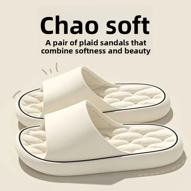 Zapatillas de casa sin cordones para mujer, suela plana, para baño, suela suave, para verano, para parejas, zapatos de hombre modernos, material de PVC, calzado cómodo.