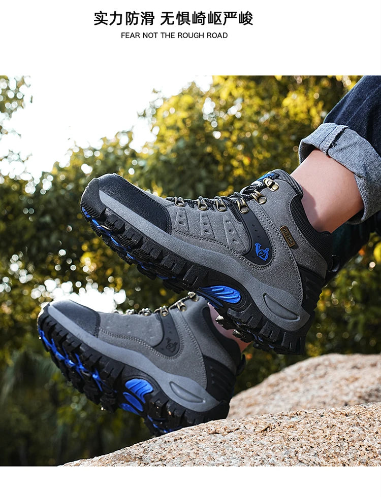 Botines clásicos de moda para hombre, resistentes al desgaste, de ante de vaca, cómodos, para caminar, tácticos