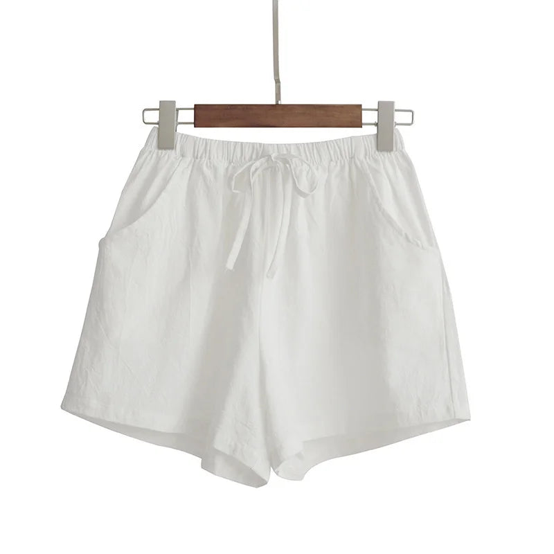 Pantalones cortos de verano para mujer, informales, de cintura alta, para adolescentes y niñas, transpirables, para correr y playa