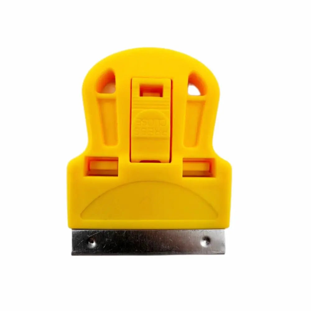 Mini raspador de plástico con cuchilla de acero para quitar pegatinas de coche, limpiador unilateral para SUV