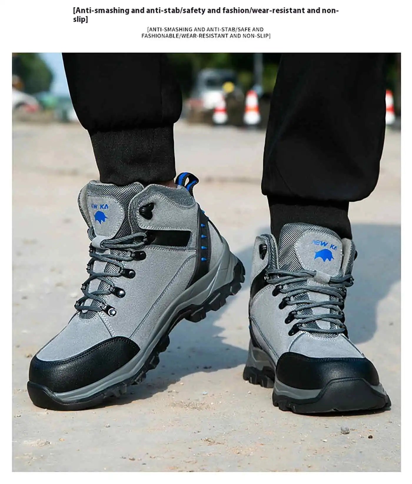 Los nuevos zapatos de protección laboral son anti-aplastamiento y anti-perforación, calzado cómodo y resistente para hombre, para otoño e invierno, ideal para la construcción.