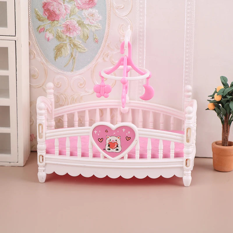 1:12 Casa de muñecas en miniatura Habitación de bebé Cuna Cama Muebles Modelo Decoración Juguete Casa de muñecas Accesorios