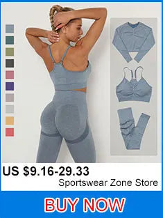 Conjunto deportivo para mujer, top deportivo, leggings de yoga, sujetador deportivo, leggings sin costuras para realce de glúteos.