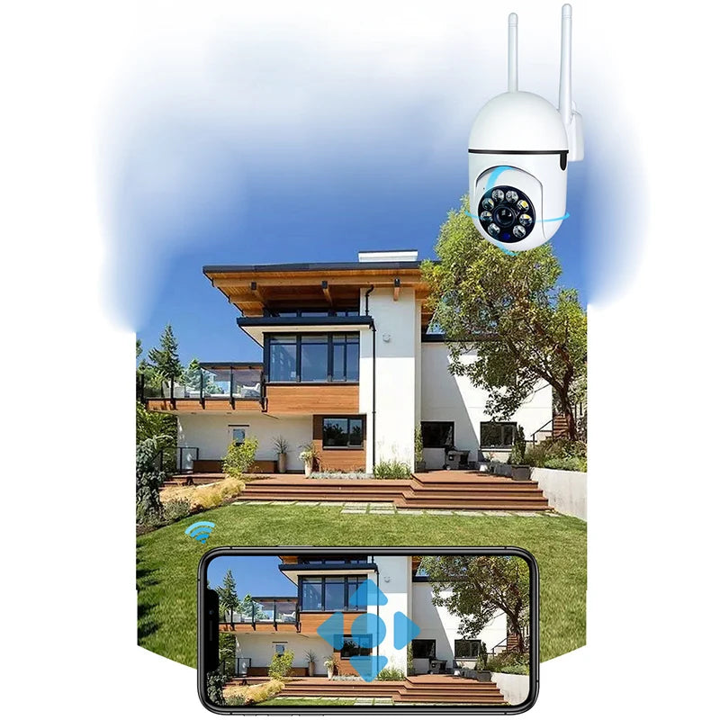 Cámaras de vigilancia WiFi, cámara IP HD 1080P, IR, visión nocturna a todo color, protección de seguridad, movimiento, audio bidireccional, cámara para exteriores