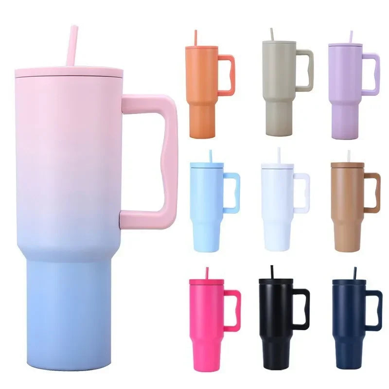 Nueva taza Ice Boss de 40 oz Generación III de acero inoxidable 304 con aislamiento para bebidas frías, con pajita, para automóvil, portátil, para el hogar