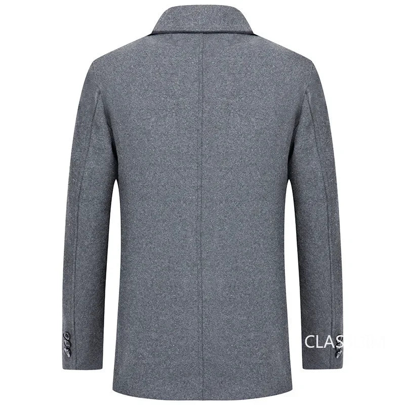 Abrigos de invierno para hombre, de lana y cachemir, con forro polar. Abrigos cálidos de invierno de alta calidad, estilo casual de negocios. Talla 4XL.