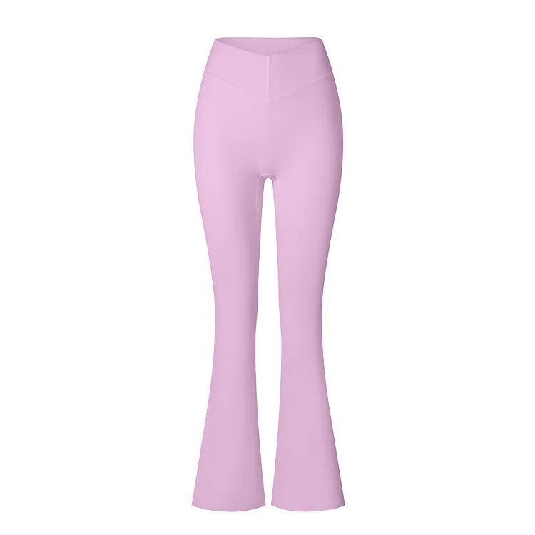 Conjunto de yoga para mujer: pantalones acampanados, ropa deportiva para gimnasio, top push-up de manga larga, estilo deportivo y sexy.