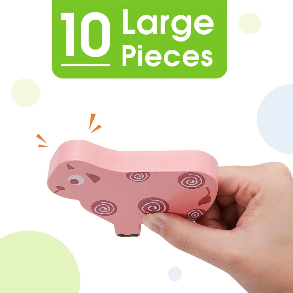 Juguetes Montessori para bebés, bloques de madera con forma de animales, juguetes para clasificar y apilar para niños de 2 a 4 años, regalos para niñas y niños, juguetes educativos para niños.