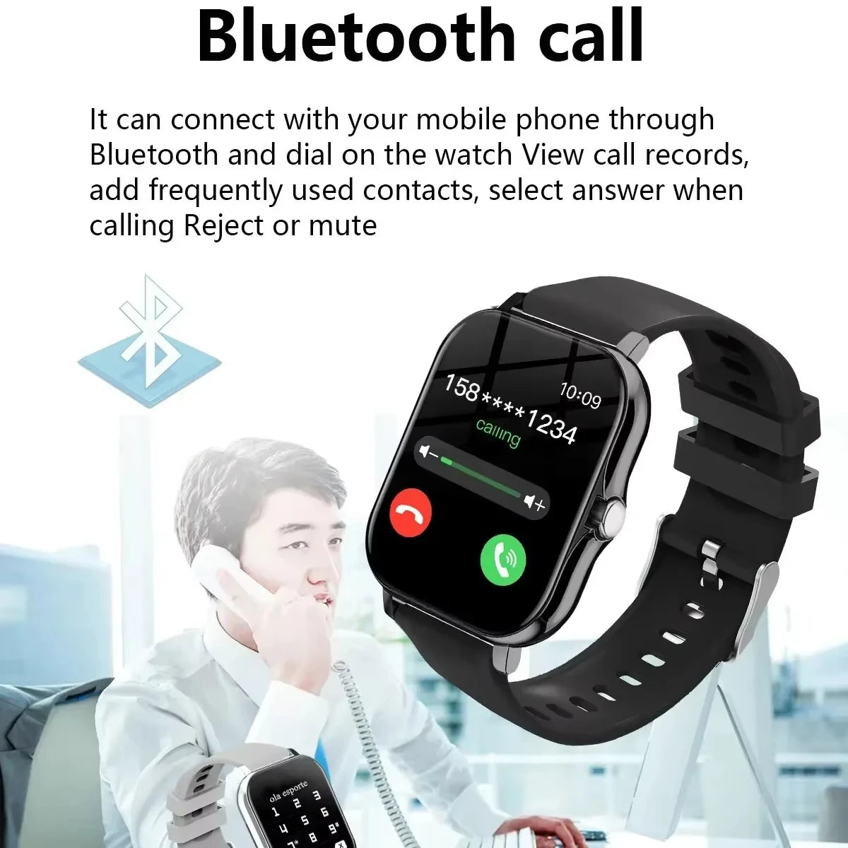 Reloj inteligente Xiaomi con pantalla HD de 1,44 pulgadas, respuesta a llamadas, vista previa de mensajes, modos deportivos, esfera personalizada, pronóstico del tiempo para hombres y mujeres (2025)