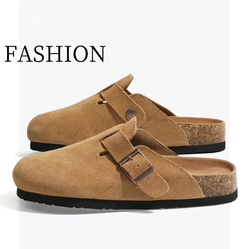 Sandalias vintage de mujer con suela gruesa, sin cordones, otoño/invierno 2024, nuevo estilo, tacón interior reforzado, adoquines de poliuretano