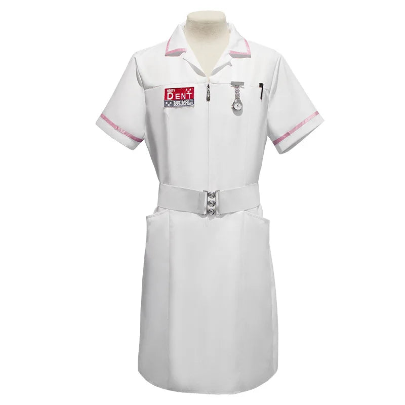 Horror Scary Movie Arkham Dark Knight Clown Joker Nurse Uniform Dress Accessories Nurses Costume Party Outfit Men Women