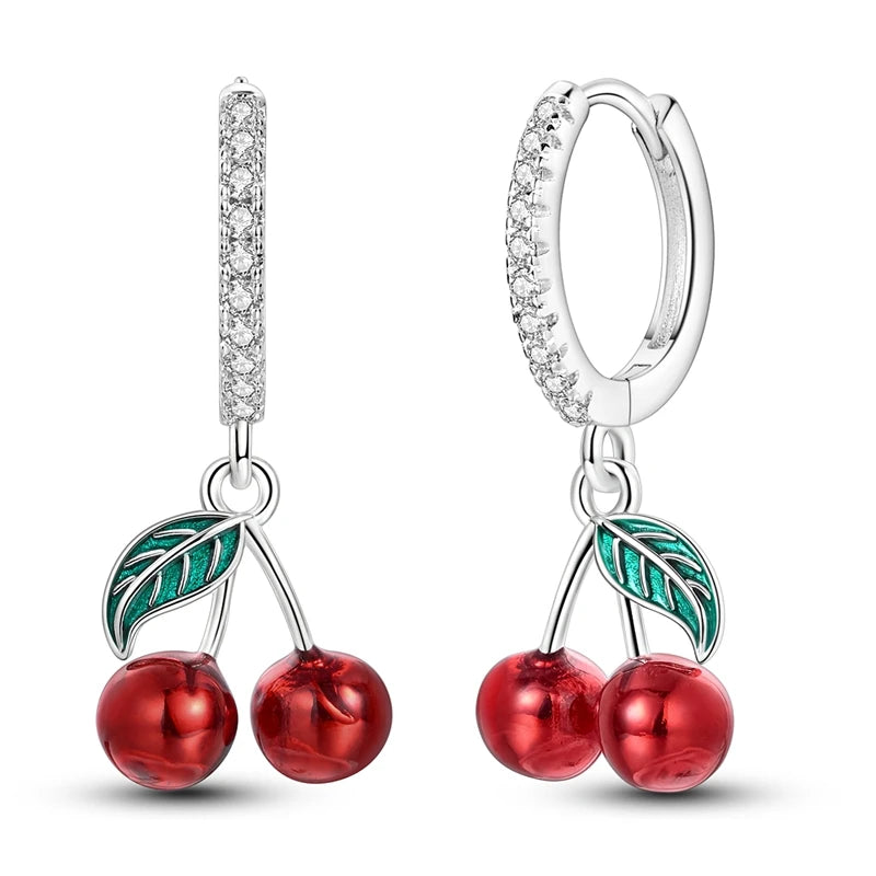 Pendientes de plata de ley 925 con diseño de mariposa, abeja, mariquita y flor de arcoíris para mujer, joyería de moda para fiestas de cumpleaños, regalos