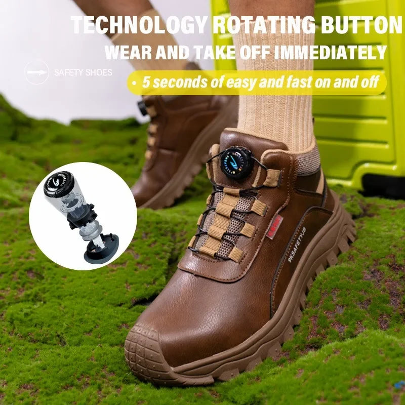 Nuevos zapatos de seguridad para hombre a la moda, aislantes 6KV, transpirables, impermeables, antideslizantes y cómodos.