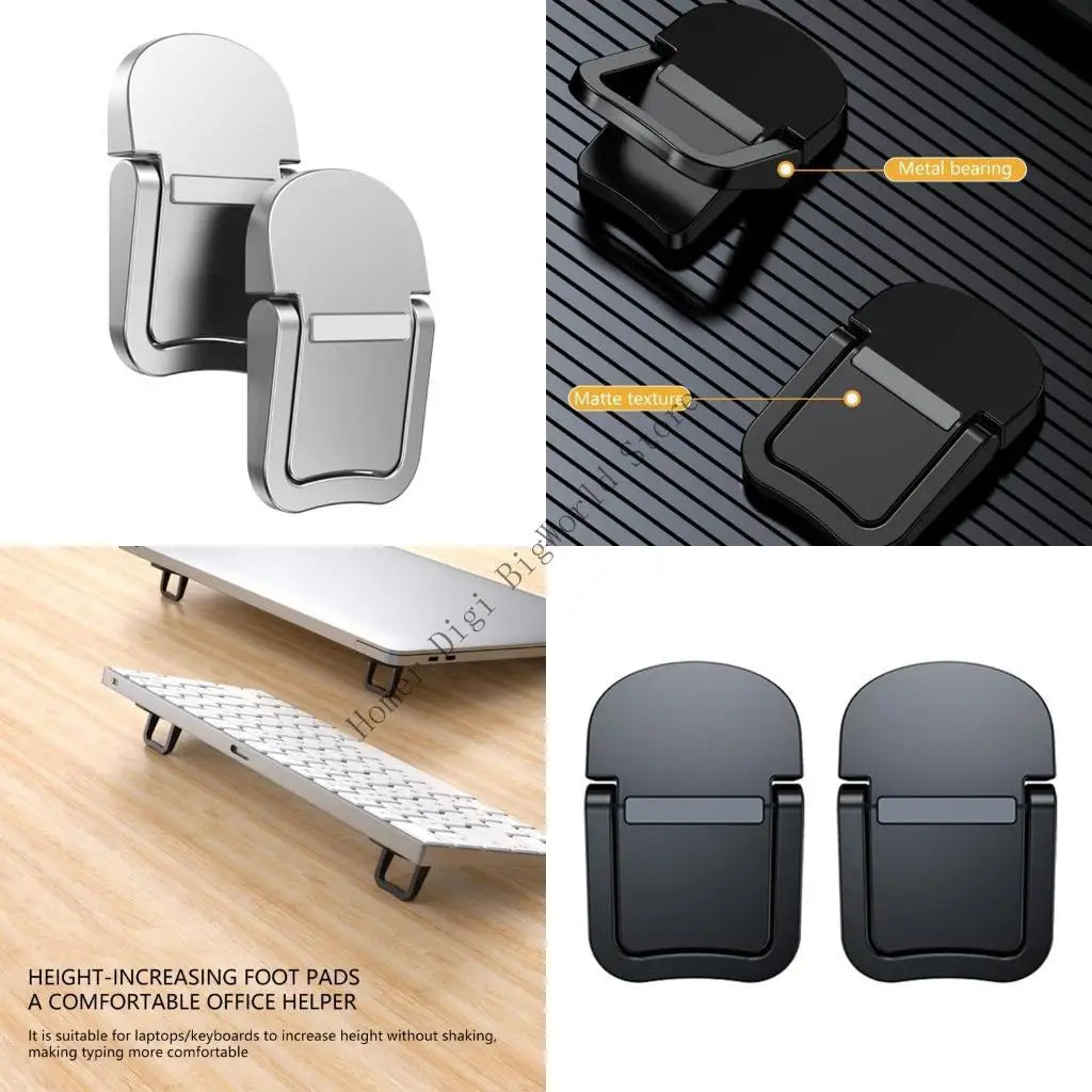 B2QF - 2 soportes ajustables para ordenador portátil, ergonómicos, plegables y portátiles, para escritorio, para ordenadores, portátiles y tabletas