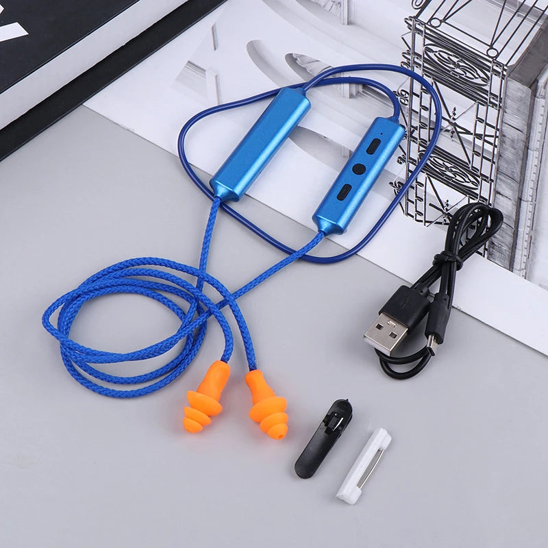 Tapones para los oídos con auriculares Bluetooth para el trabajo, supresión de ruido, protección auditiva, obras de construcción, líneas de producción y lugares ruidosos.