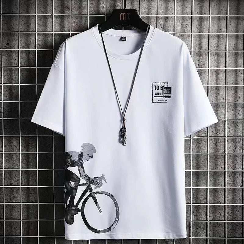 Conjunto informal de dos piezas para hombre, camiseta de manga corta y pantalones cortos, estilo veraniego, ropa deportiva y elegante.