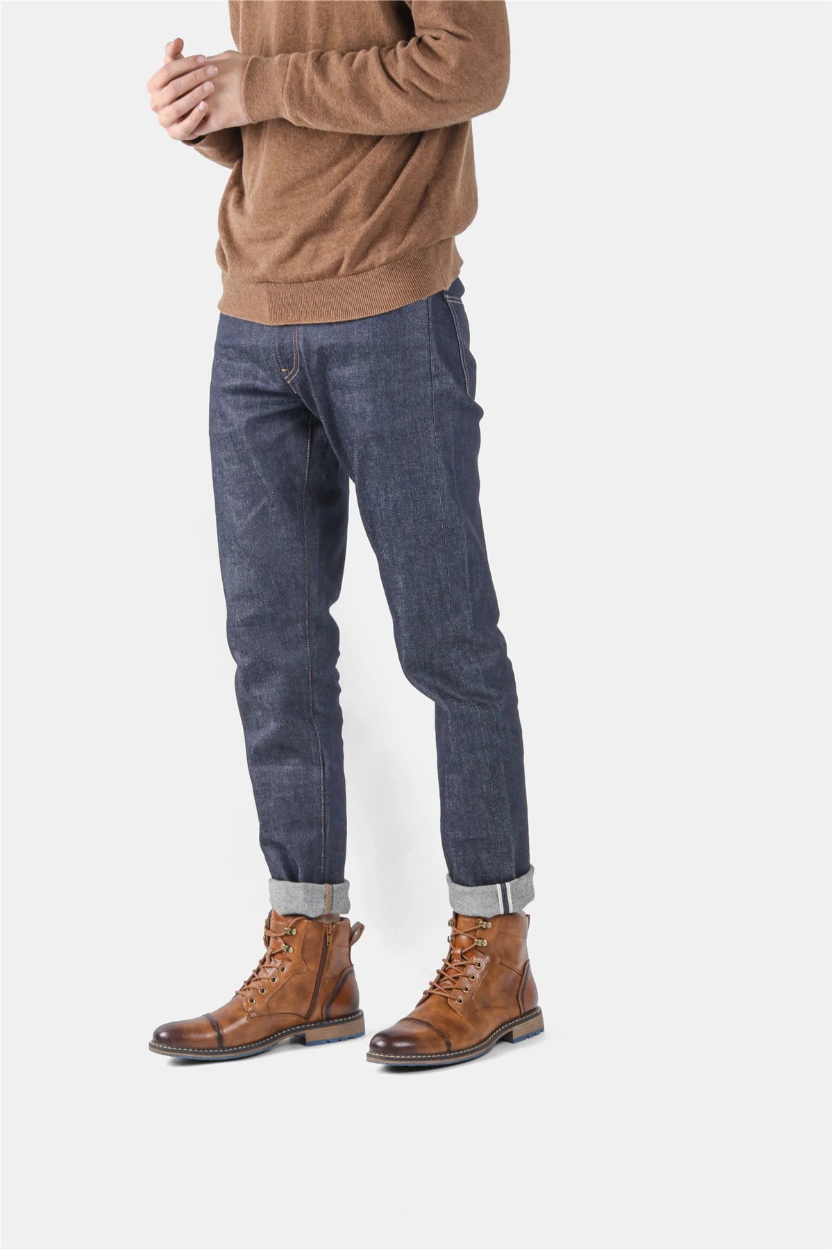 Botas retro para hombre, talla 7-13, moda 2023, cómodas botas de cuero para primavera.