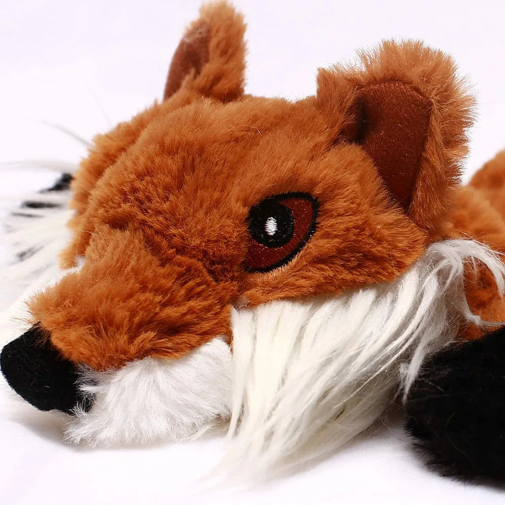 Divertido juguete de imitación de animal sin relleno para perros con chirriadores, duradero, de peluche sin relleno, con sonido chirriante, para masticar y arrugar.
