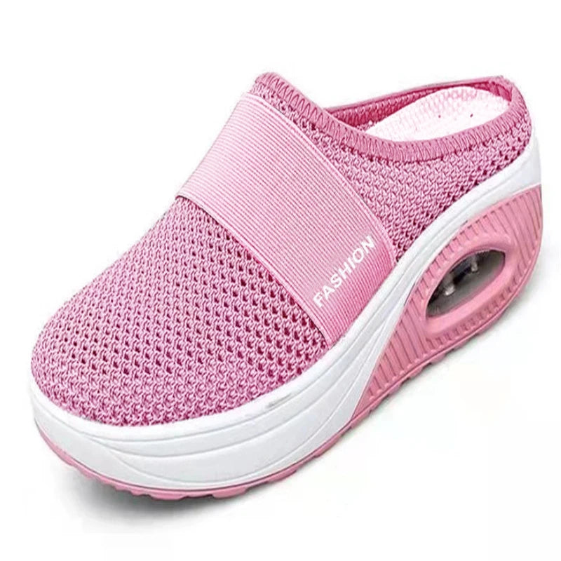 Sandalias de mujer, sandalias de cuña de moda, sandalias de fiesta para mujer, sandalias deslizantes, zapatillas de punta abierta, calzado sin cordones para mujer