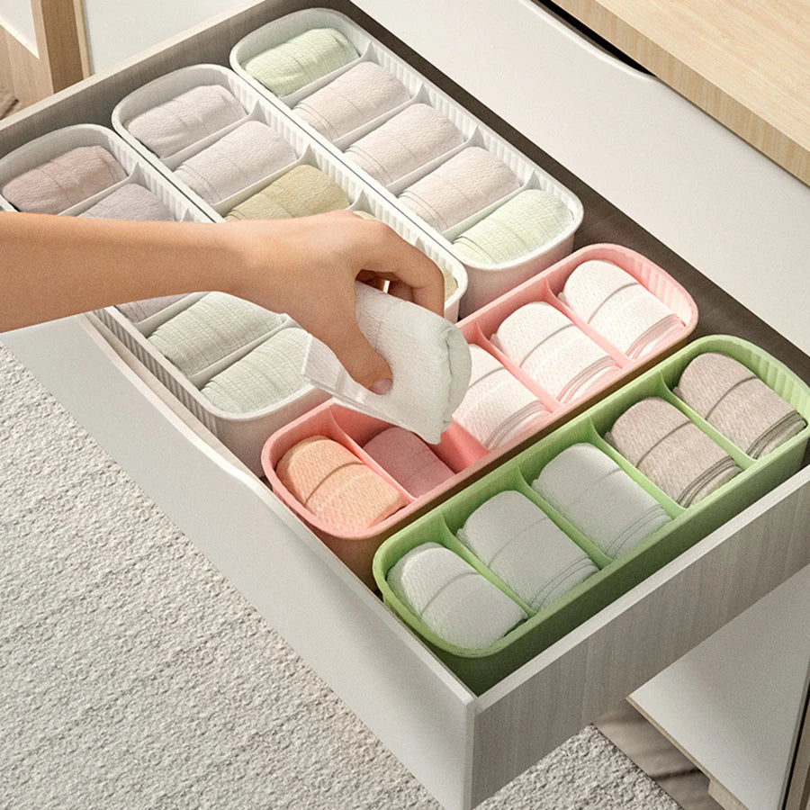 Caja para guardar calcetines, cajón para el hogar, compartimento para armario, caja para guardar y organizar, caja para guardar medias y ropa interior.