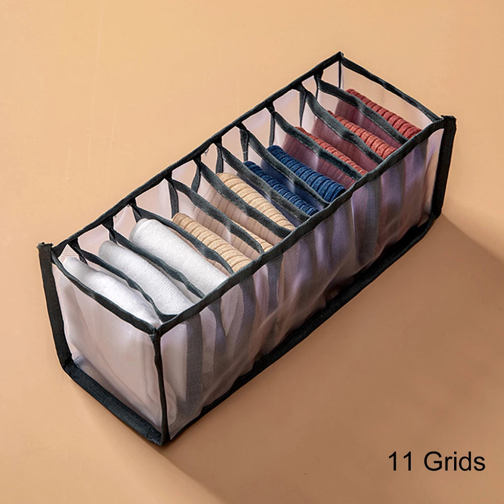 Organizadores de armarios, divisores de cajones, cajas de almacenamiento para ropa interior, sujetadores, calcetines y bragas, organización del hogar.