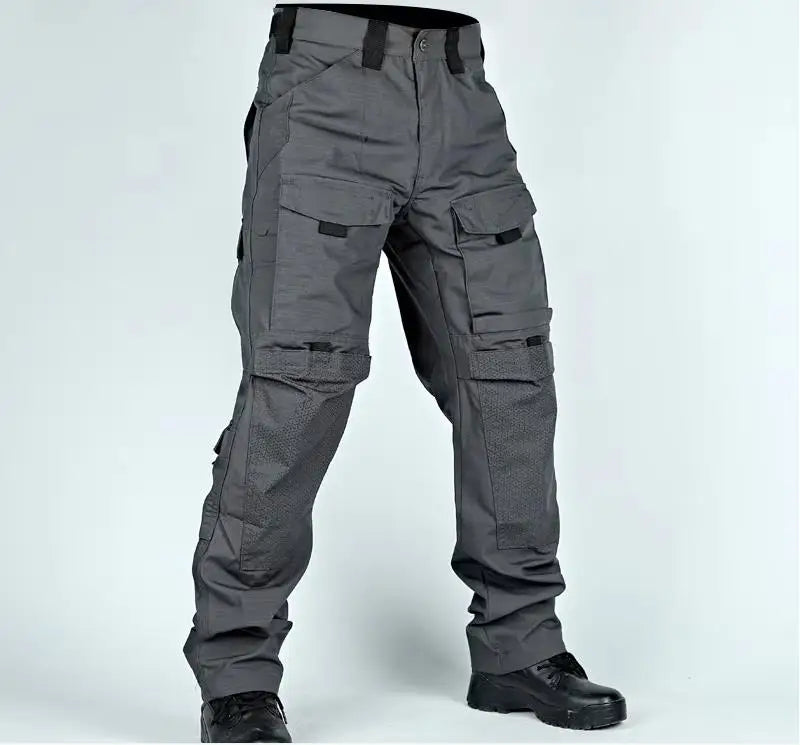 Tactical Cargo Pants Mens Multi-Pockets Wear-resistant Military Trousers Outdoor Training Hiking Fishing Casual Loose Pants Male