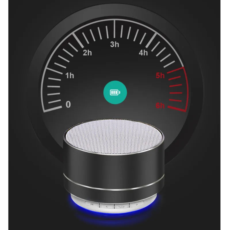 Altavoces inalámbricos Bluetooth A10 para exteriores, subwoofer, minialtavoz portátil de aleación de aluminio para música, tarjeta TF/SD, radio, caja de sonido