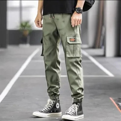 Pantalones cargo vintage estilo americano, holgados, de pierna recta, informales, para hombre, ligeros, de verano, con pierna ancha, estilo harén.