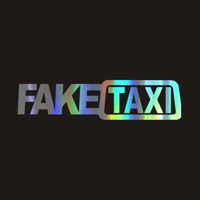 Pegatina divertida de taxi falso para coche, emblema de vinilo autoadhesivo universal para BMW, Ford, Toyota, VW, Honda, Kia, Opel y Kia.