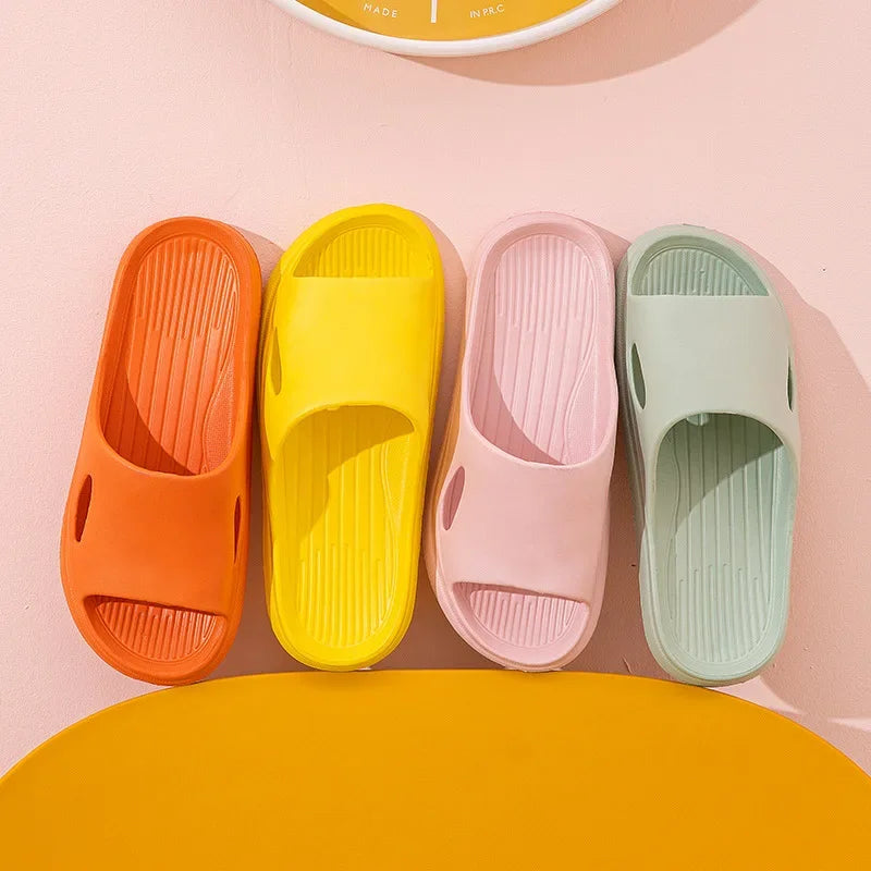 Pantuflas de interior para mujer, de verano, antideslizantes, silenciosas, con suela gruesa, para baño, para hombre y mujer, antideslizantes