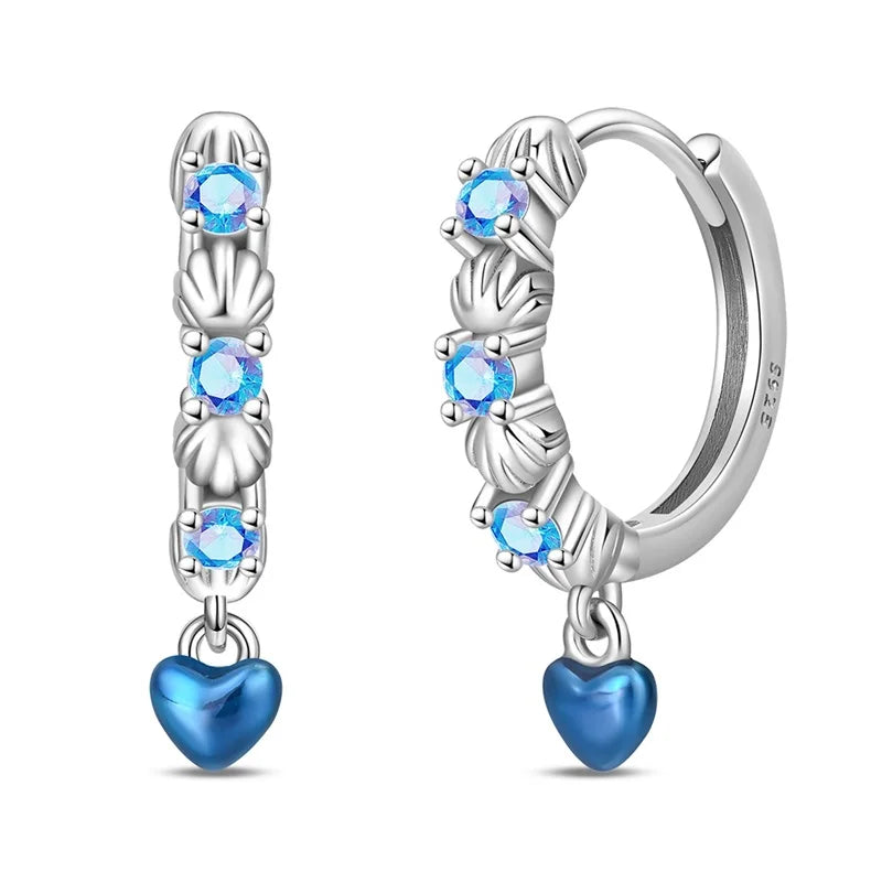 Pendientes de plata de ley 925 con diseño de mariposa, abeja, mariquita y flor de arcoíris para mujer, joyería de moda para fiestas de cumpleaños, regalos