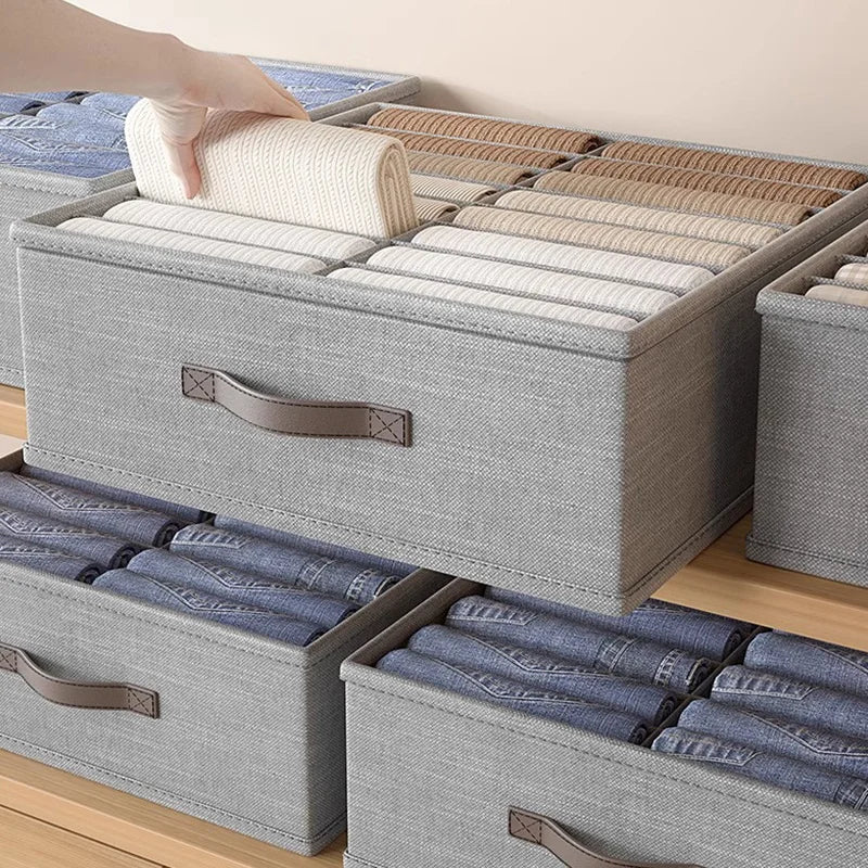 Organizador de ropa para guardarropa, suéter, camisetas, pantalones gruesos, ropa interior y calcetines para el hogar.