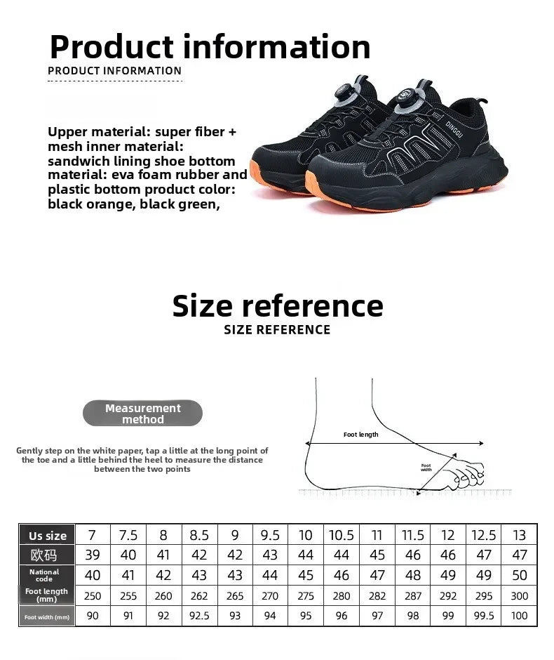 Calzado de seguridad laboral para hombre, resistente a impactos y perforaciones, con puntera de acero, tejido ligero y protección Flykned.