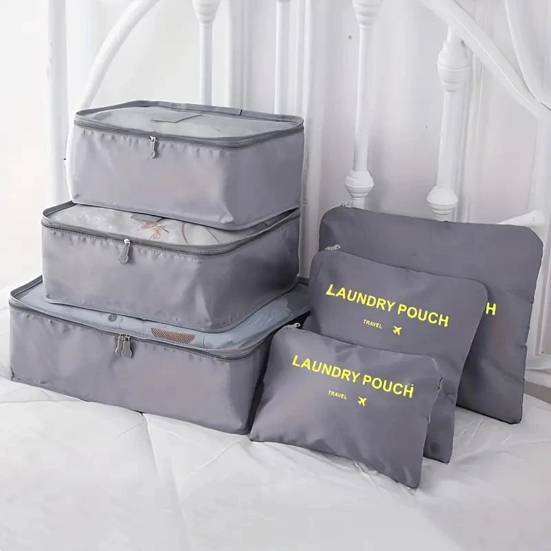 6 bolsas organizadoras de viaje, organizadoras de maletas portátiles, bolsas de viaje para mujeres, organizadoras de equipaje, bolsas para ropa y zapatos.