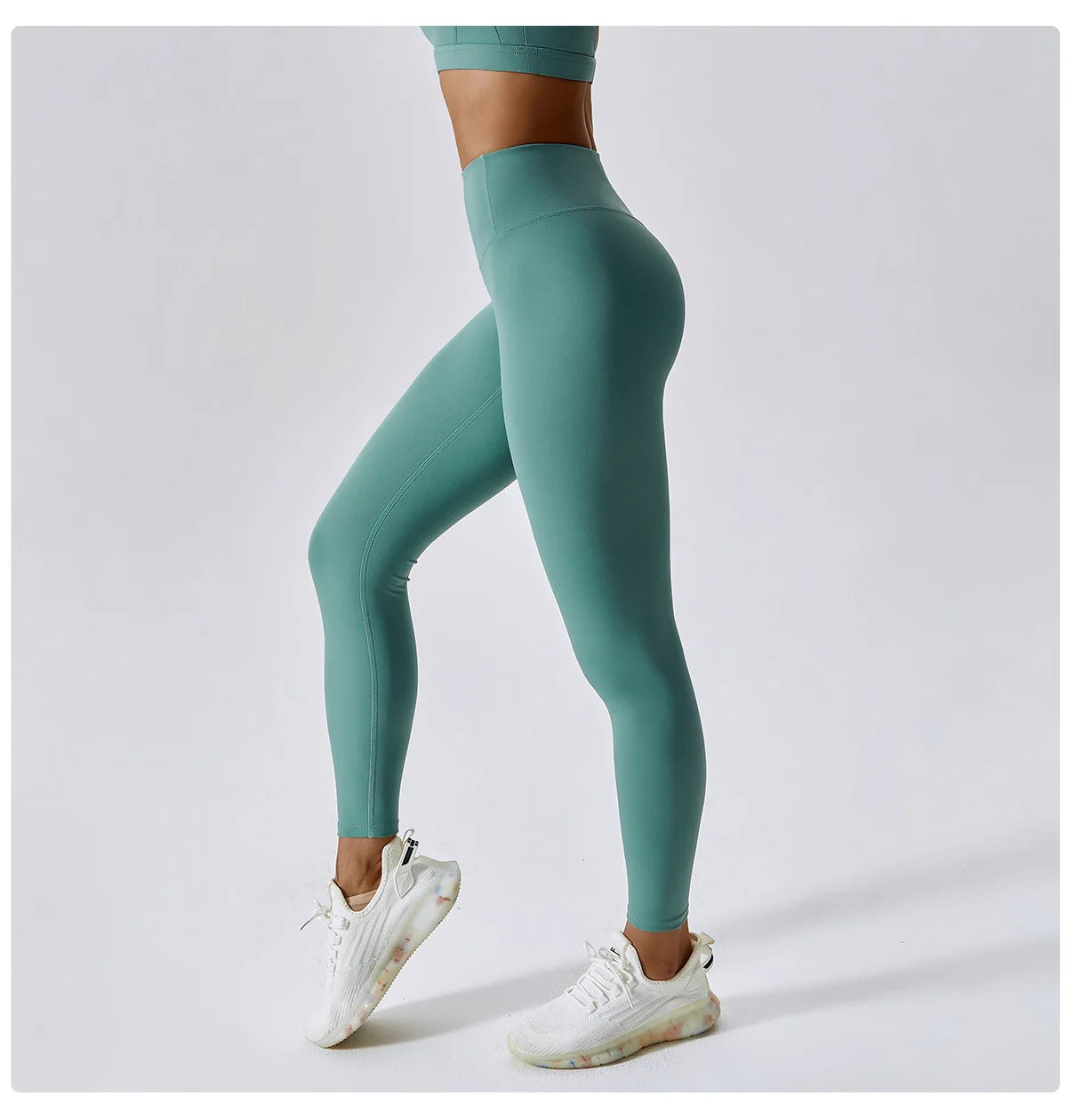 Pantalones de yoga, mallas deportivas para mujer, leggings de gimnasio, suaves, de cintura alta, elásticos, transpirables, de nailon, tipo T.