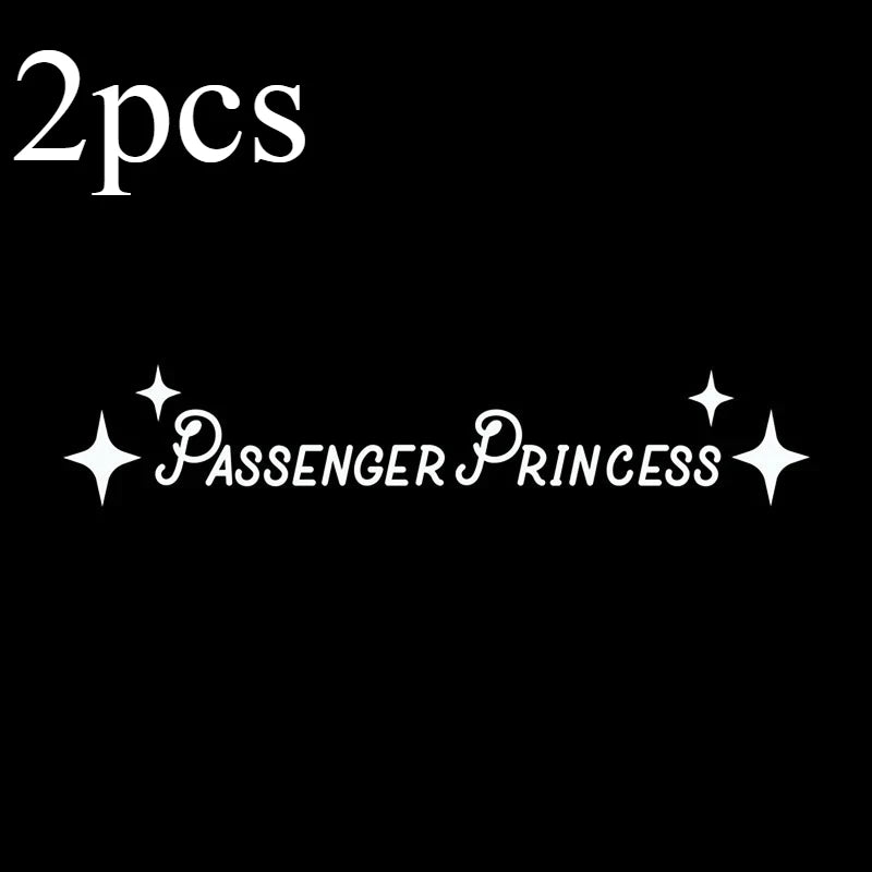 2 piezas de accesorios para el interior del automóvil, calcomanías creativas para espejo retrovisor de princesa, calcomanías de vinilo divertidas para decoración del coche