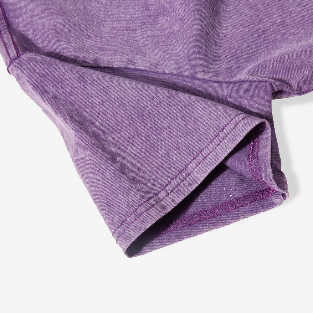 Camisetas lavadas 100 % algodón para mujer, tops holgados de cuello redondo, ropa urbana Y2k para mujer, camisetas casuales vintage de manga corta de verano
