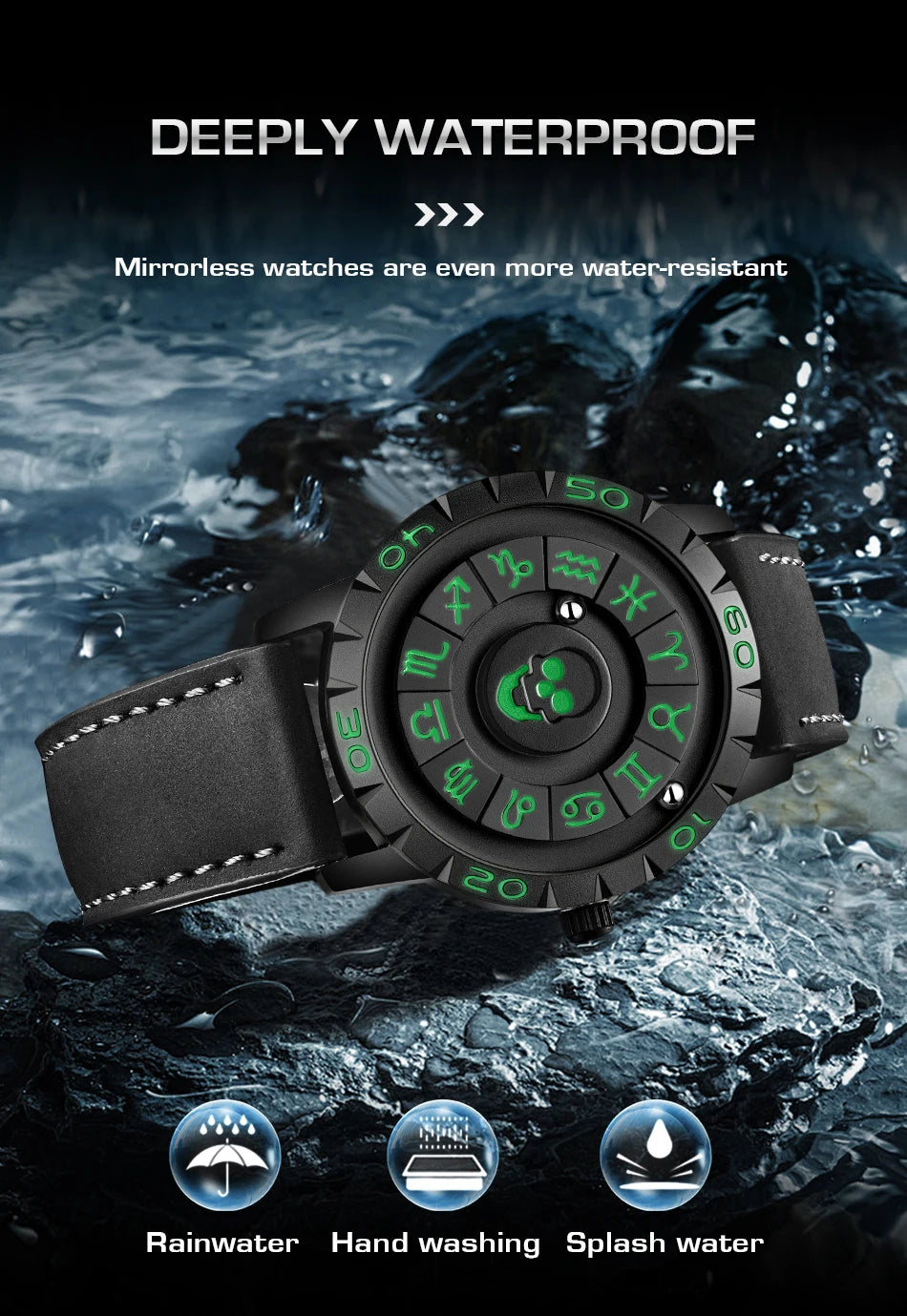 Nuevo reloj de lujo para hombre de la marca original FOXBOX, a la moda, con calavera, puntero deslizante, fuerza magnética, impermeable, de cuarzo.