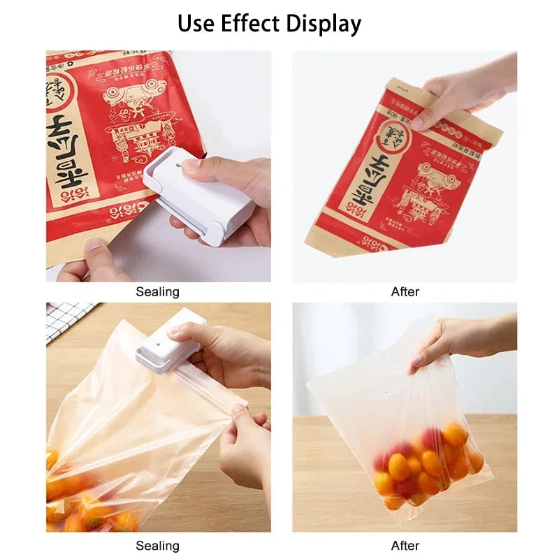 Mini máquina selladora de bolsas térmicas, selladora de paquetes, bolsas térmicas de plástico para alimentos, selladora portátil, selladora térmica para envases de alimentos.