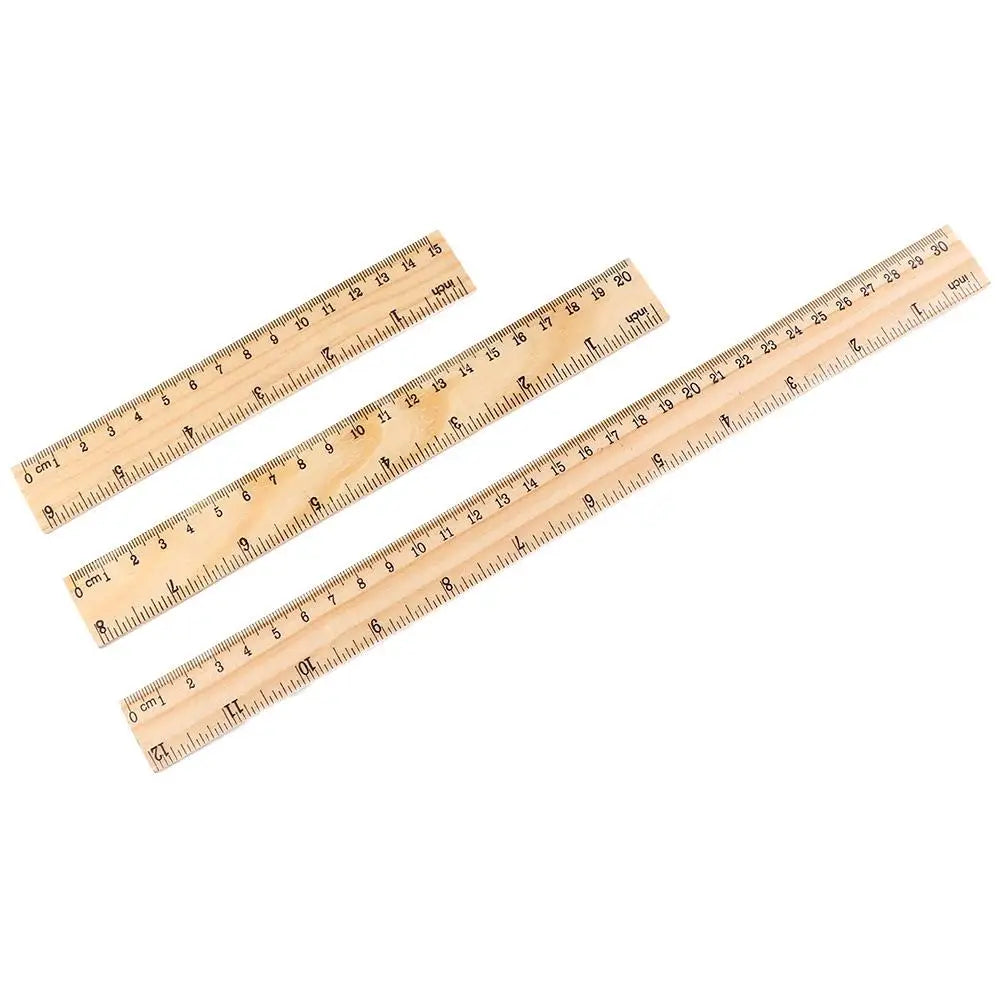 Útiles escolares Accesorios de escritorio 15/20/30 cm Papelería para profesores Reglas rectas para estudiantes Reglas de madera Reglas de dibujo Reglas