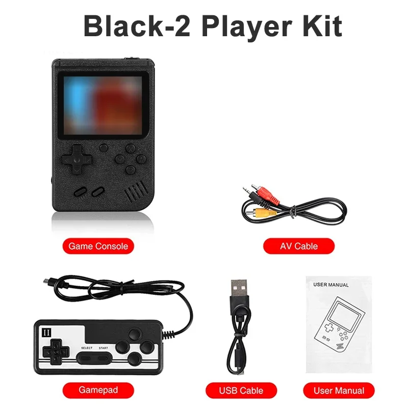 NUEVA mini consola de videojuegos retro portátil de 8 bits, reproductor de juegos portátil con 400 juegos integrados, salida AV, consola de juegos Gameboy videojuego